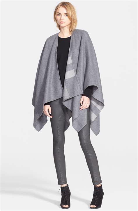 burberry merino wool cape